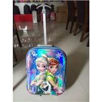 3D carton fashion trolley school bag /trolley luggage bag/travelling luggage bag