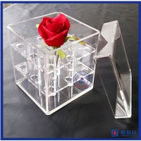 Clear acrylic flowers box