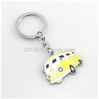 zinc ally metal customized bus keychain