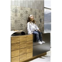 300x300 Non-slip Flower Ceramic Bathroom Floor tiles Design