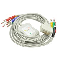 Burdick Ek-10 EKG Cable (snip/clip)