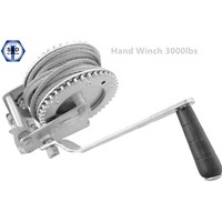 3000lbs Hand Winch Marine Winch Zinc Plated