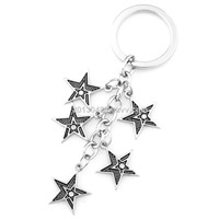 customized alloy metal star shape keychain