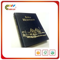 Good quality coated paper sewing binding business hardcover book printing