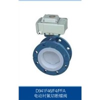 electric actuator cut off lining butterfly  valve