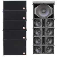 Dual 10" Woofer Speakers Outdoor Stage Loudspeaker Line Array System