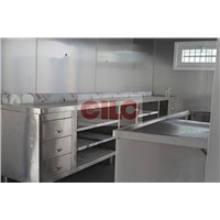 ISO 20'ft Modified Container for Fish Shop with Stainless Decoration