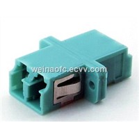 Fiber Adapter LC-LC Duplex OM3 Aqua Housing GoodFtth