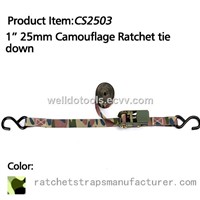 CS2503 1&quot; 25mm Camouflage Ratchet tie down