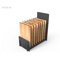 Customized wooden laminate flooring display rack