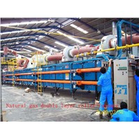 Ceramic production of natural gas double layer continuous furnace