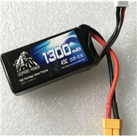 Leopard Power  high rate Lipo battery for FPV racing 1300mah-3S-45C