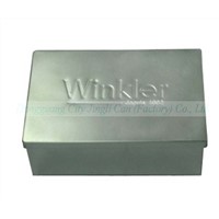 Jingli 0.25mm thickness tinplate package box with embossing on top