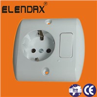 Schuko socket outlet with switch(F7610)