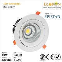 commercial shop light high cri80 led light 8inch round cob led downlight 50W 4000lm