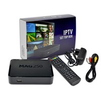 MAG250 Linux system TV box with 1000 Europe channels and USA IPTV set top box