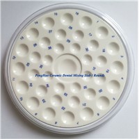 Round Dental Ceramic Mixing Slab/ plate / tray (35 wells)