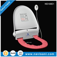 Electric heated toilet seat with disposable cover sanitary seat
