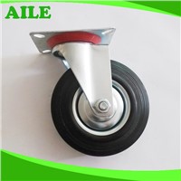 125mm Swivel Black Rubber Caster