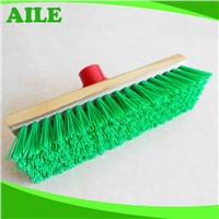 Household Dust Cleaning Wooden Handle Floor Brush With Wavy PP Hair