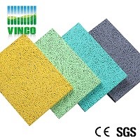 wooden-wool acoustic panel pure wood wool sound absorbing panel for villa