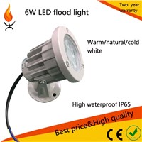 high waterproof warm/natural/cool white IP65 6w outdoor led garden step flood light