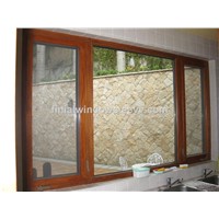 American style crank out aluminum with wood composite windows