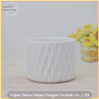 Ceramic Candle containers with fold effect