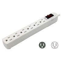 6 Outlet Power Strip With Surge Protector 2Foot