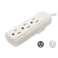 3 Outlet/Ways Power Strip SJT Surge Protector