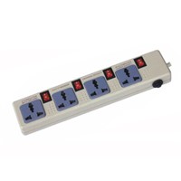 Universal 4 ways power sockets with individual switch Multi sockets surge protector
