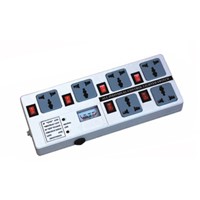 Universal 6 ways Power Sockets with individual swtich, Surge protector Multi sockets