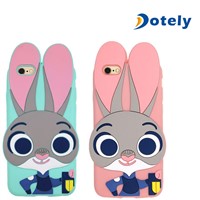 Lovely Rabbit Cover Coque Cartoon 3D Bumper Cases for iPhone/Samsung