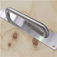 Polished Stainless Steel Pull Plate for Glass/Wood Door