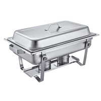 433 Banquet table with chafing dish heaters