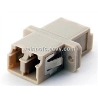 Fiber Optic Adaptor LC-LC Beige Duplex Plastic Housing