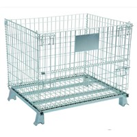 Custom Size Foldable Storage Cage/ Wire Container With Wheels