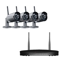 720P 2ch 4ch WiFi NVR IP Camera System, 5DB Antenna WiFi IP Camera Set Oudoor