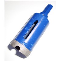 Round shank drill bit for stone