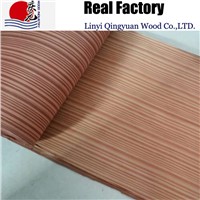 laminatited red wood veneer 2*8factory supplying straight line