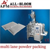Multi lane chili powder filling and packing machine