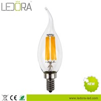 Indoor decorative led lighting dimmable 6w e12 e14 led candle filament bulb