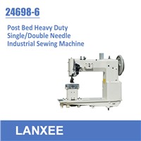 Lanxee 24698-6 heavy duty  single/double needle post bed sewing machine