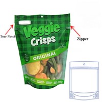 Clear Window Top Zipper Plastic Ziplock Stand up Pouch Bags