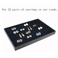 Black Velvet Liner Earrings and Pendants Display Tray