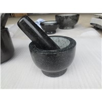 granite or marble pestle and mortar used for kitchen