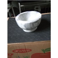 granite or marble pestle and mortar used for kitchen