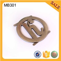 MB301Hot gold engraved handbag metal logo ,custom metal logo for wallet