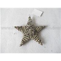 star shape willow wicker wall hanging decoration product
