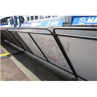 1.1x2.0M Steel Barrier Bars Pedestrian Control Barrier Black Painting Barrier